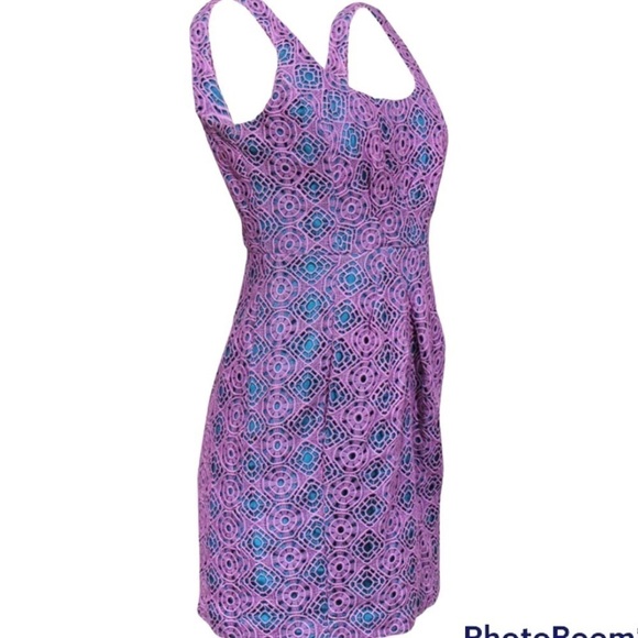 Anthropologie Tracy Reese Dress Women’s Lilac Lace w/ Teal Lining NWT - Picture 9 of 9